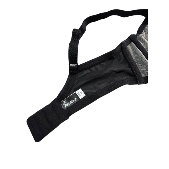 Paramour Sheer Underwire Bra Womens Size 34D Black Partially Lined Full Coverage - Picture 7 of 12